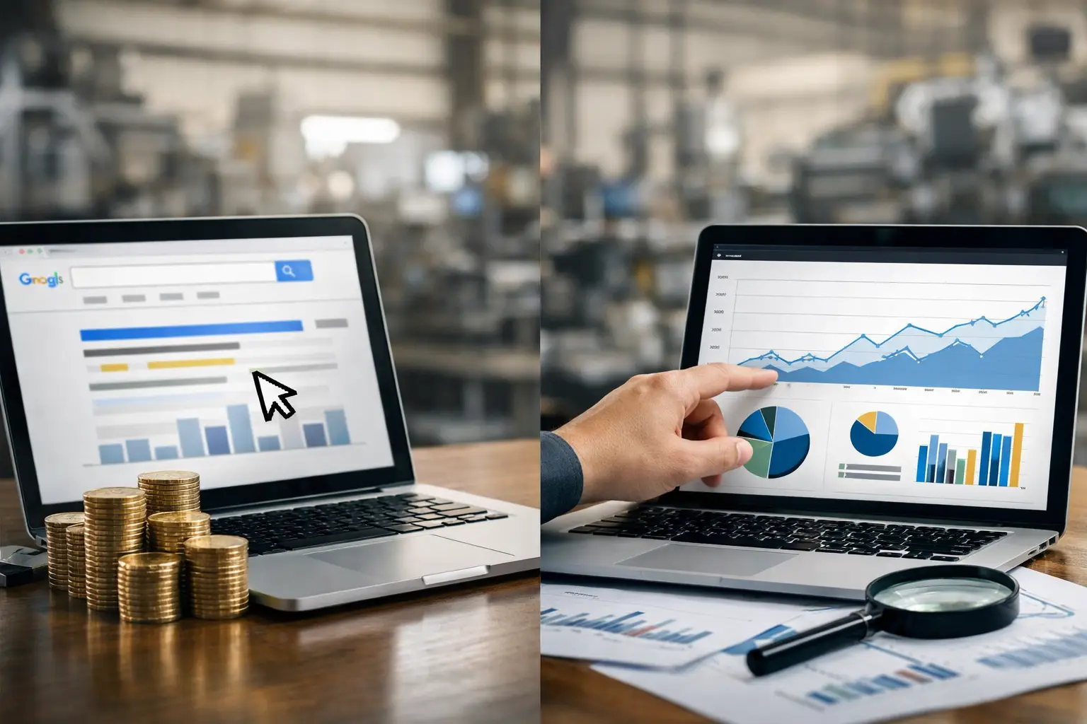 Google Ads vs SEO para empresas industriales B2B